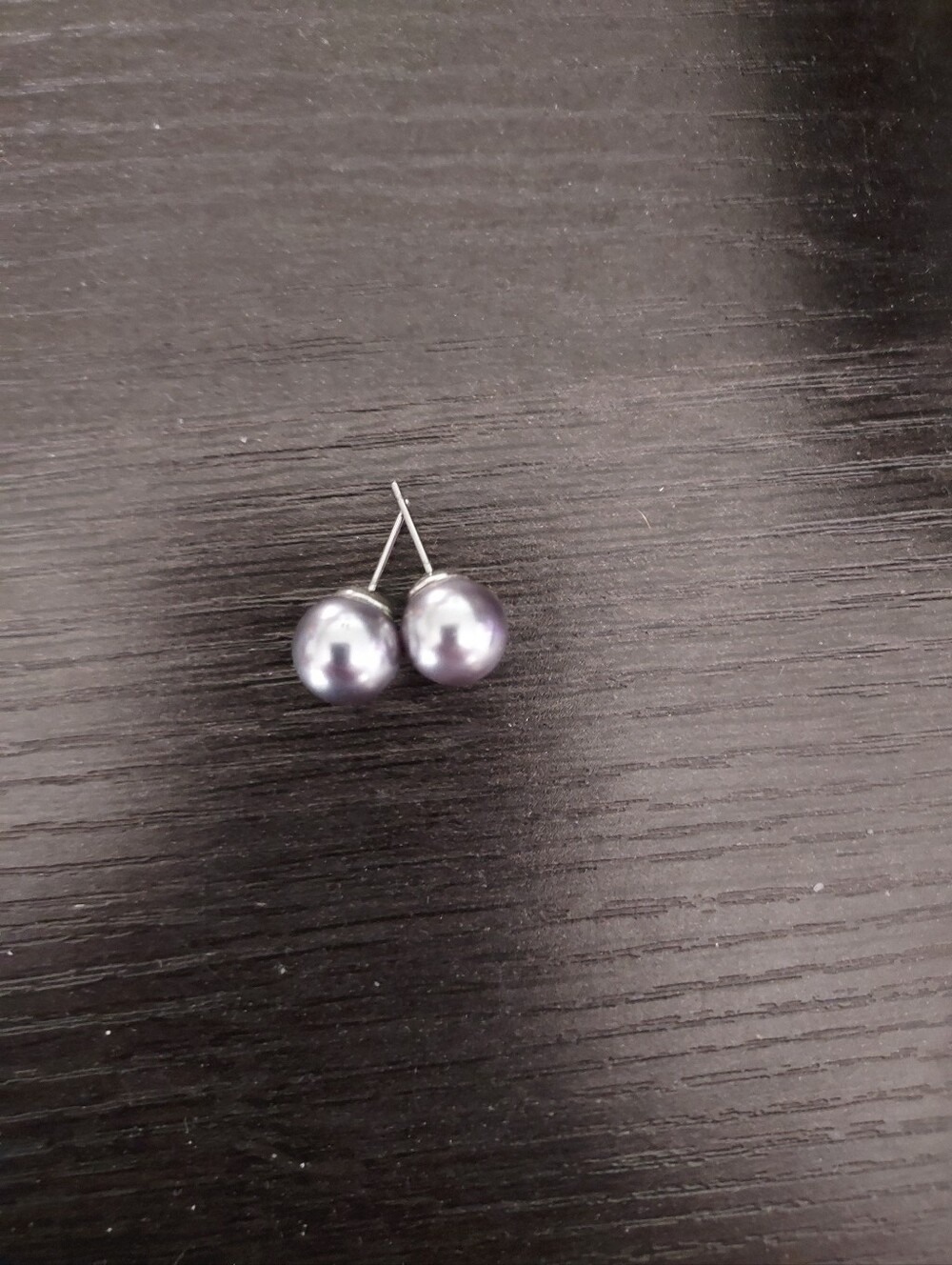 Lavender Gray Pearl Stud Earrings - Elegant Everyday Classics